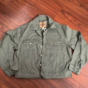 New Gap blue jeans denim jacket green sz X-Small NWT